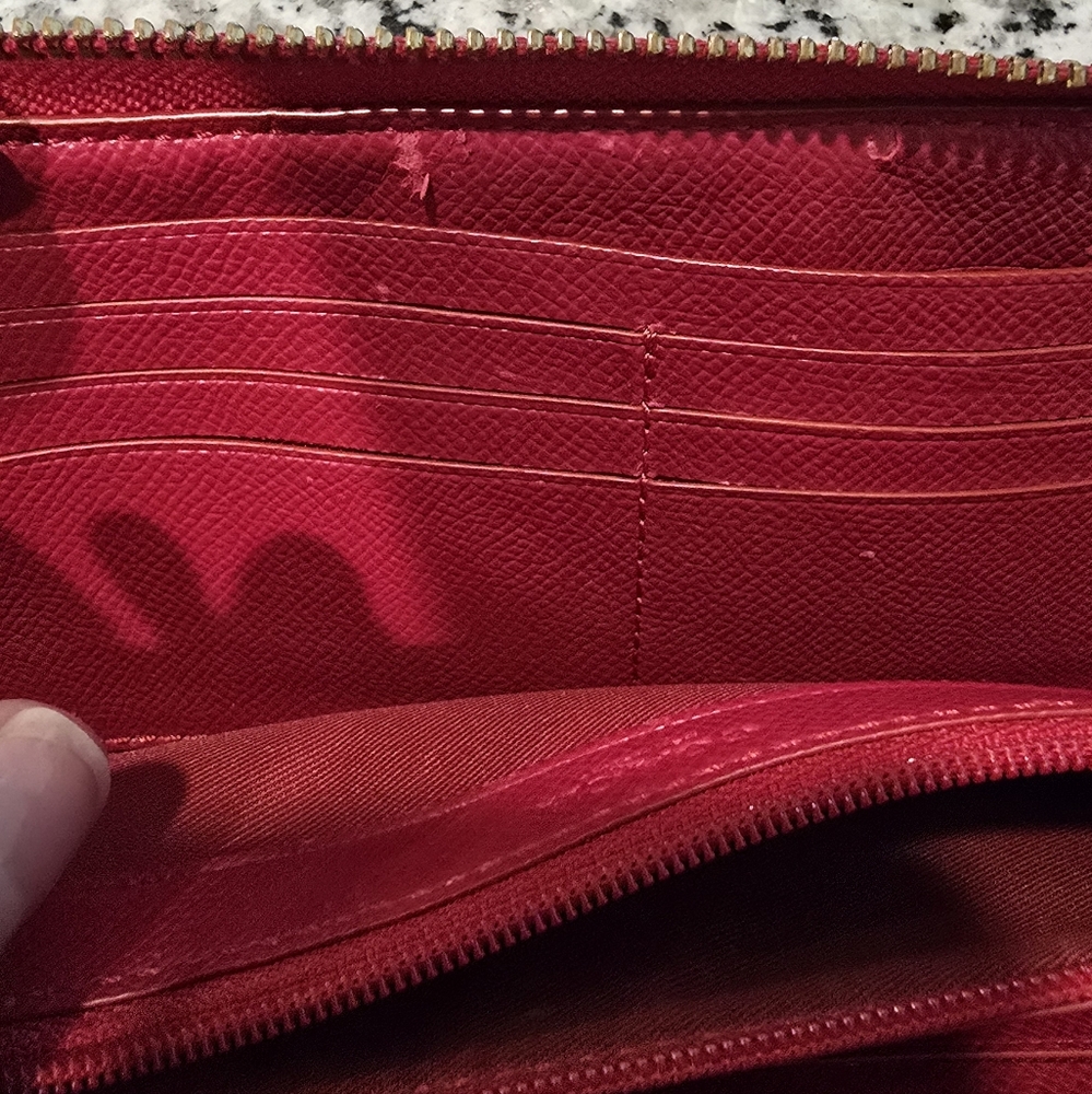 Coach Accordion Zip Wallet in Signature Canvas with Leather Stripe Band - Picture 11 of 12